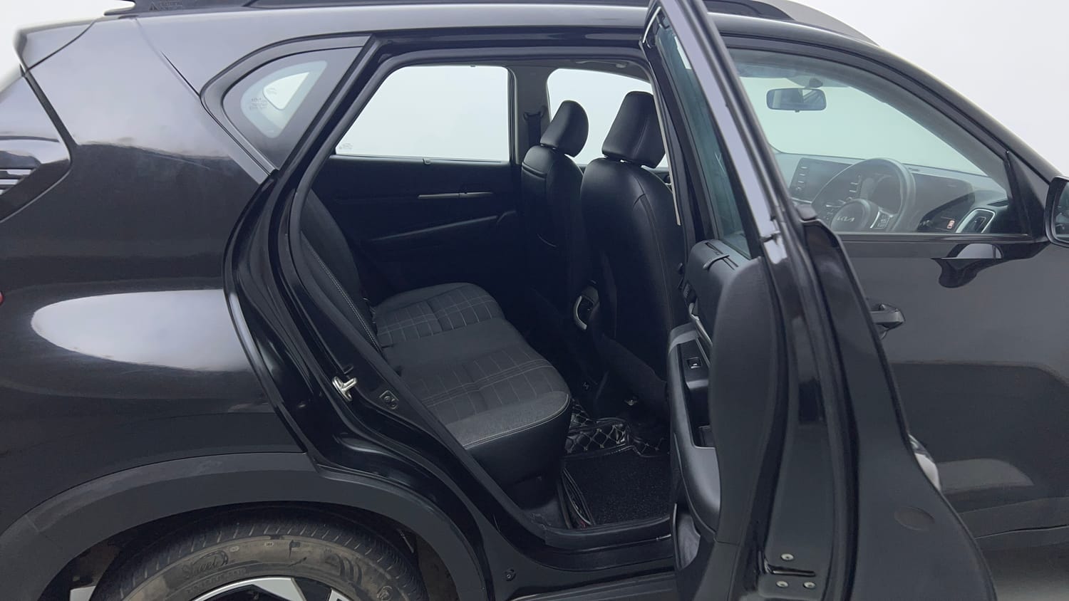Used 2024 Kia Sonet HTK (O) 1.2 Petrol MT Petrol Manual interior RIGHT SIDE REAR DOOR CABIN VIEW