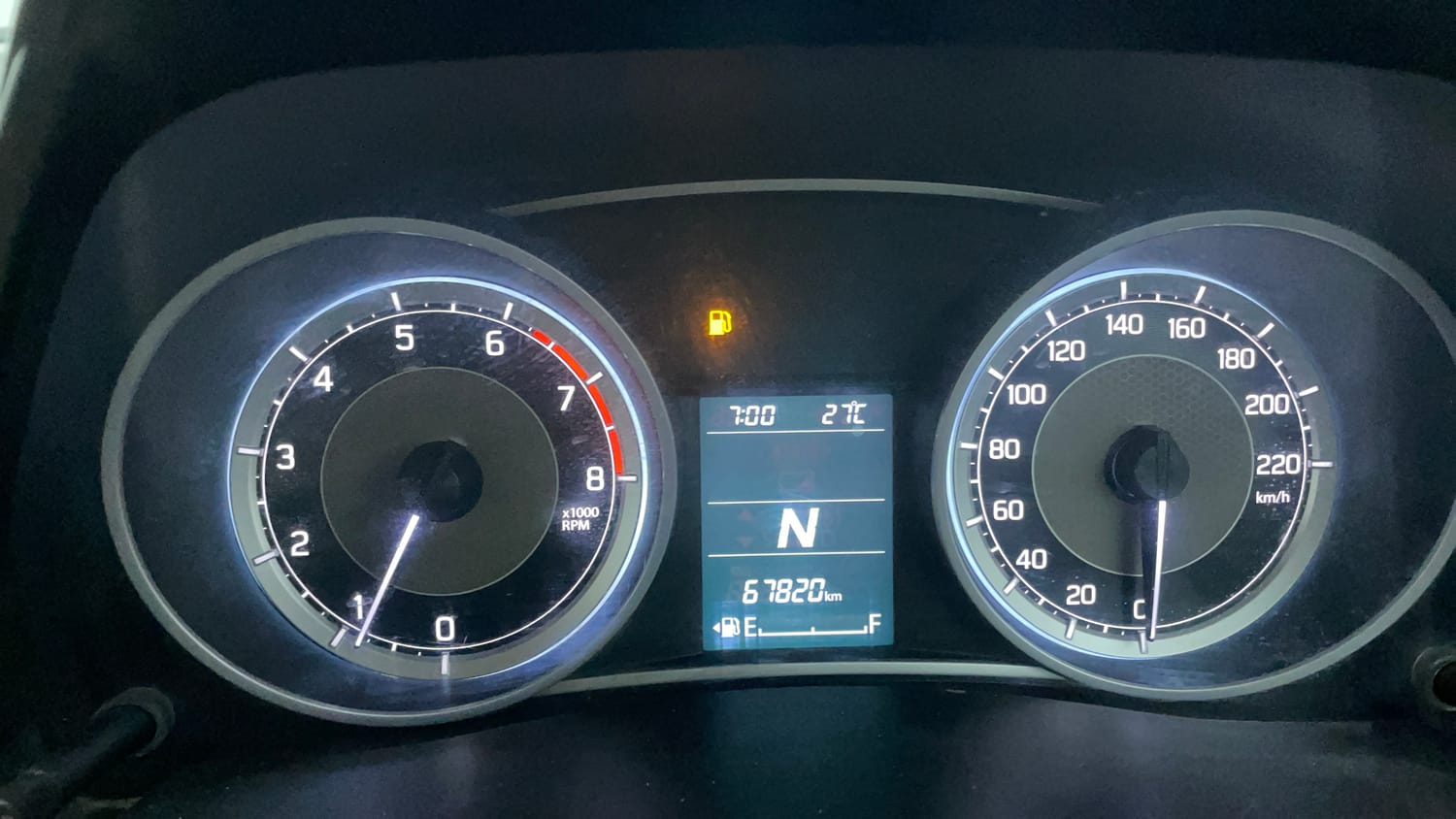 Used 2018 Maruti Suzuki Dzire VXi Petrol Automatic interior CLUSTERMETER VIEW