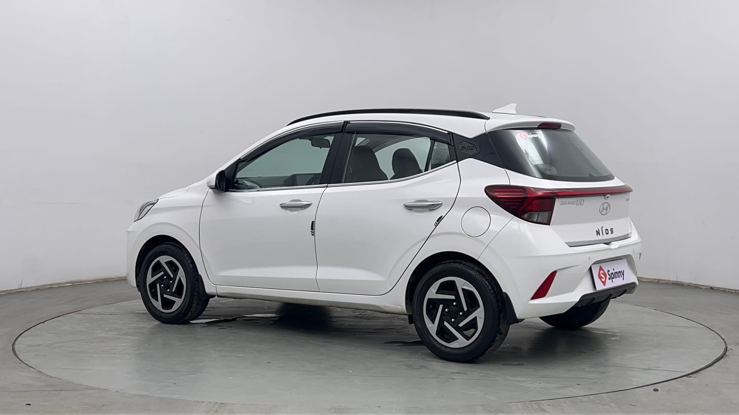 Used 2023 Hyundai Grand i10 Nios Sportz 1.2 Kappa VTVT Petrol Manual exterior LEFT REAR CORNER VIEW