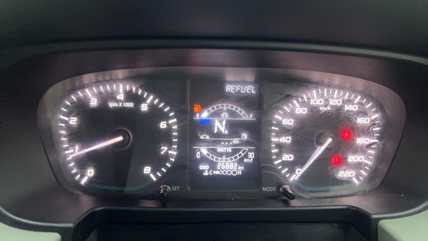 Used 2023 Tata Punch Adventure AMT Petrol Automatic interior CLUSTERMETER VIEW