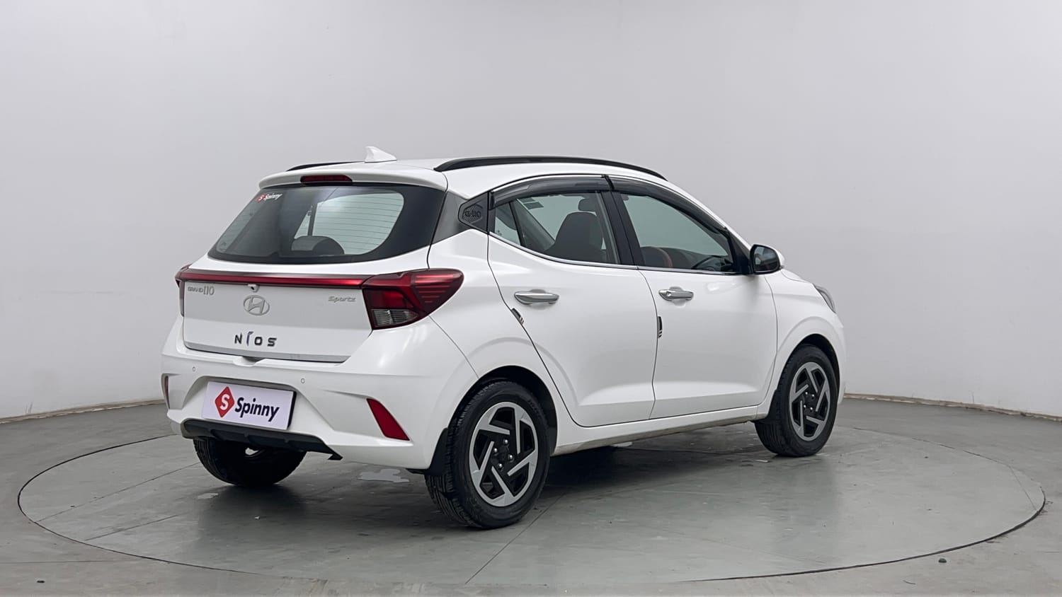 Used 2023 Hyundai Grand i10 Nios Sportz 1.2 Kappa VTVT Petrol Manual exterior RIGHT REAR CORNER VIEW