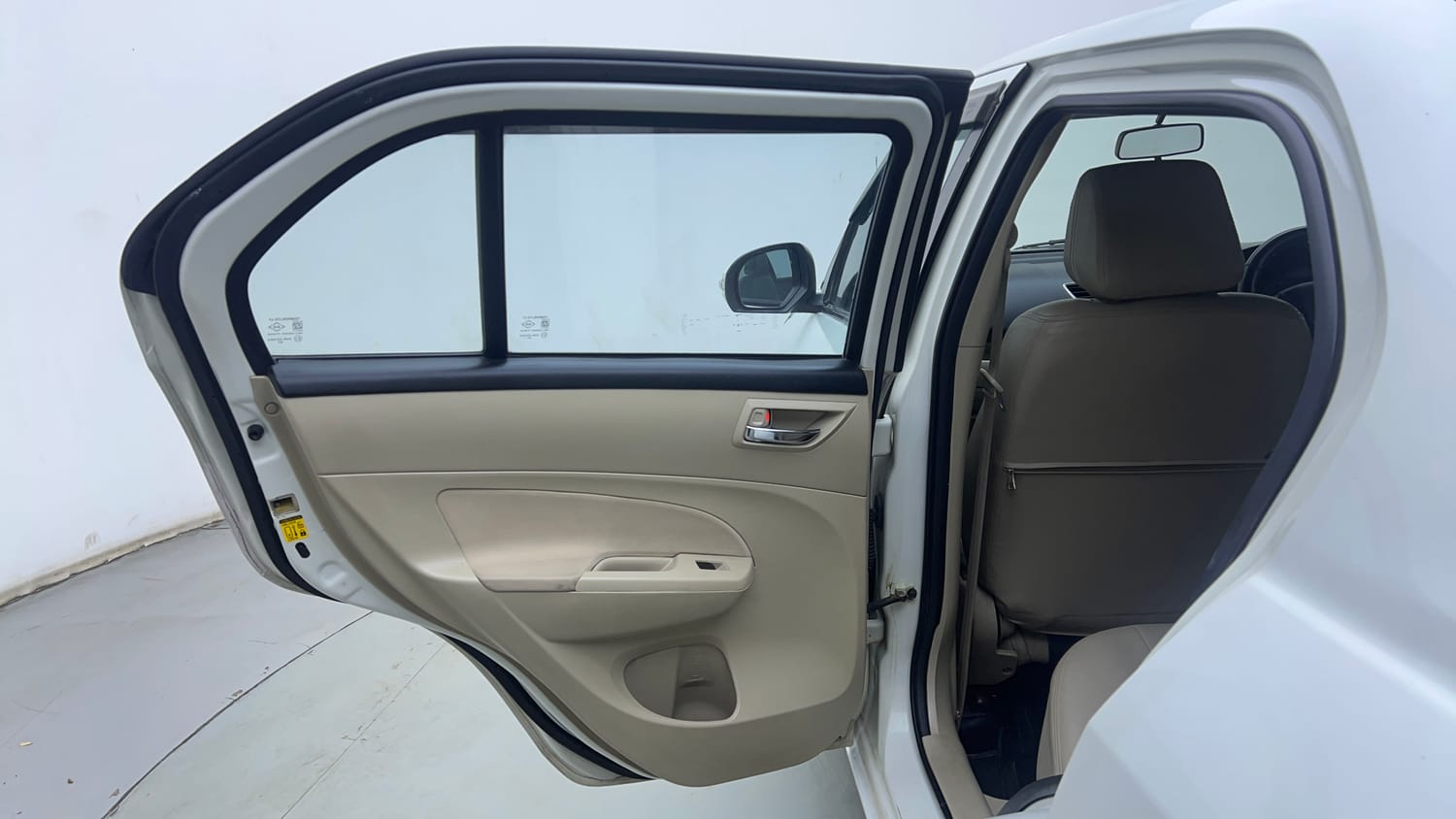 Used 2015 Maruti Suzuki Swift Dzire VXI Petrol Manual interior LEFT REAR DOOR OPEN VIEW