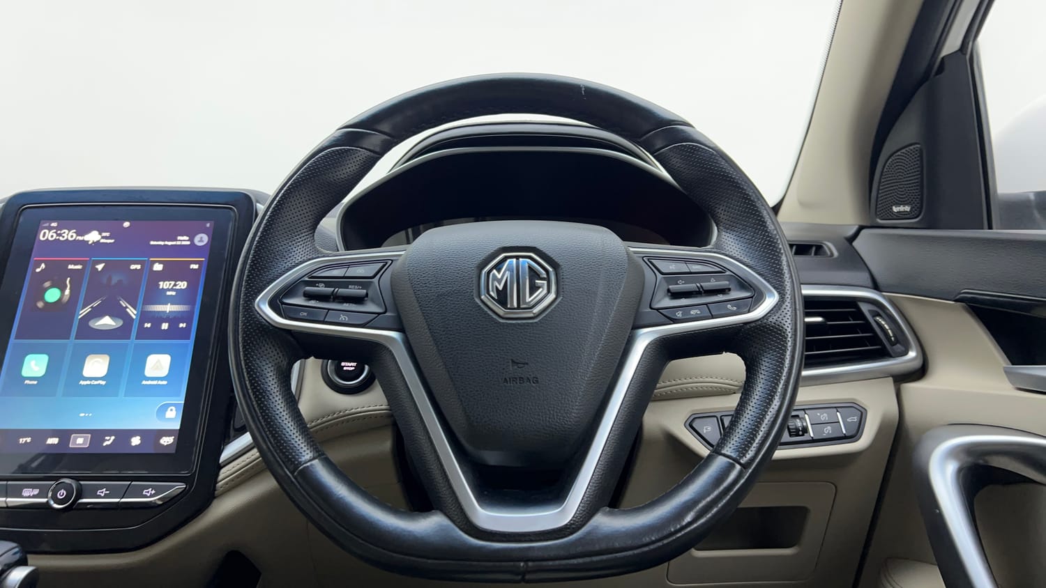 Used 2021 MG Motors Hector Sharp 1.5 Petrol CVT Petrol Automatic interior STEERING VIEW