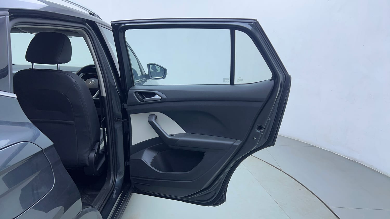 Used 2022 Volkswagen Taigun Topline 1.0 TSI AT Petrol Automatic interior RIGHT REAR DOOR OPEN VIEW