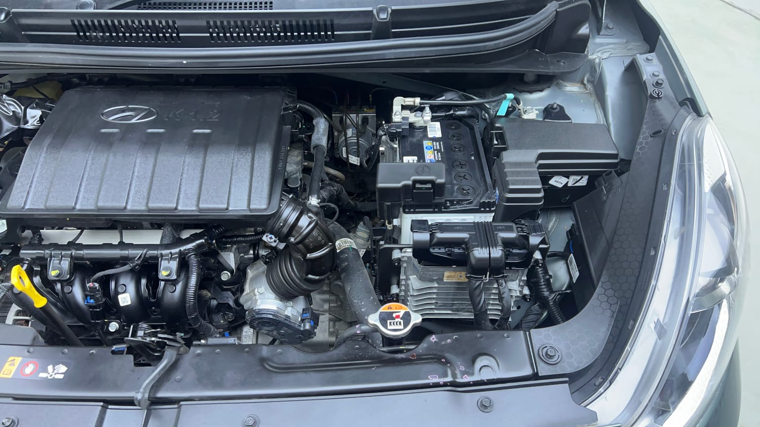 Used 2026 Hyundai Grand i10 Nios Asta 1.2 Kappa AMT Petrol Automatic engine ENGINE LEFT SIDE VIEW