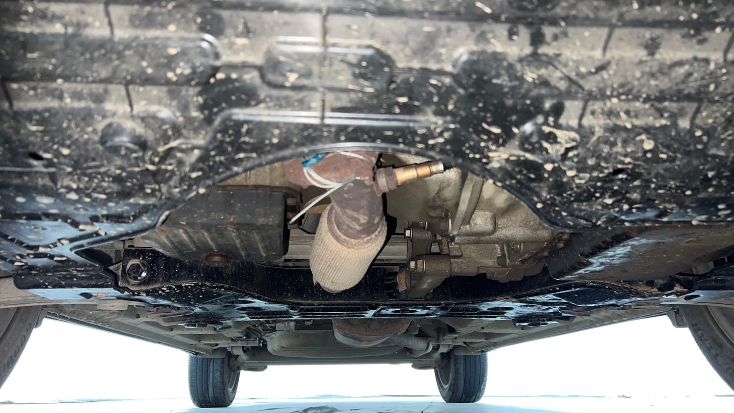 Used 2021 MG Motors Hector Sharp 1.5 Petrol CVT Petrol Automatic extra FRONT LEFT UNDERBODY VIEW