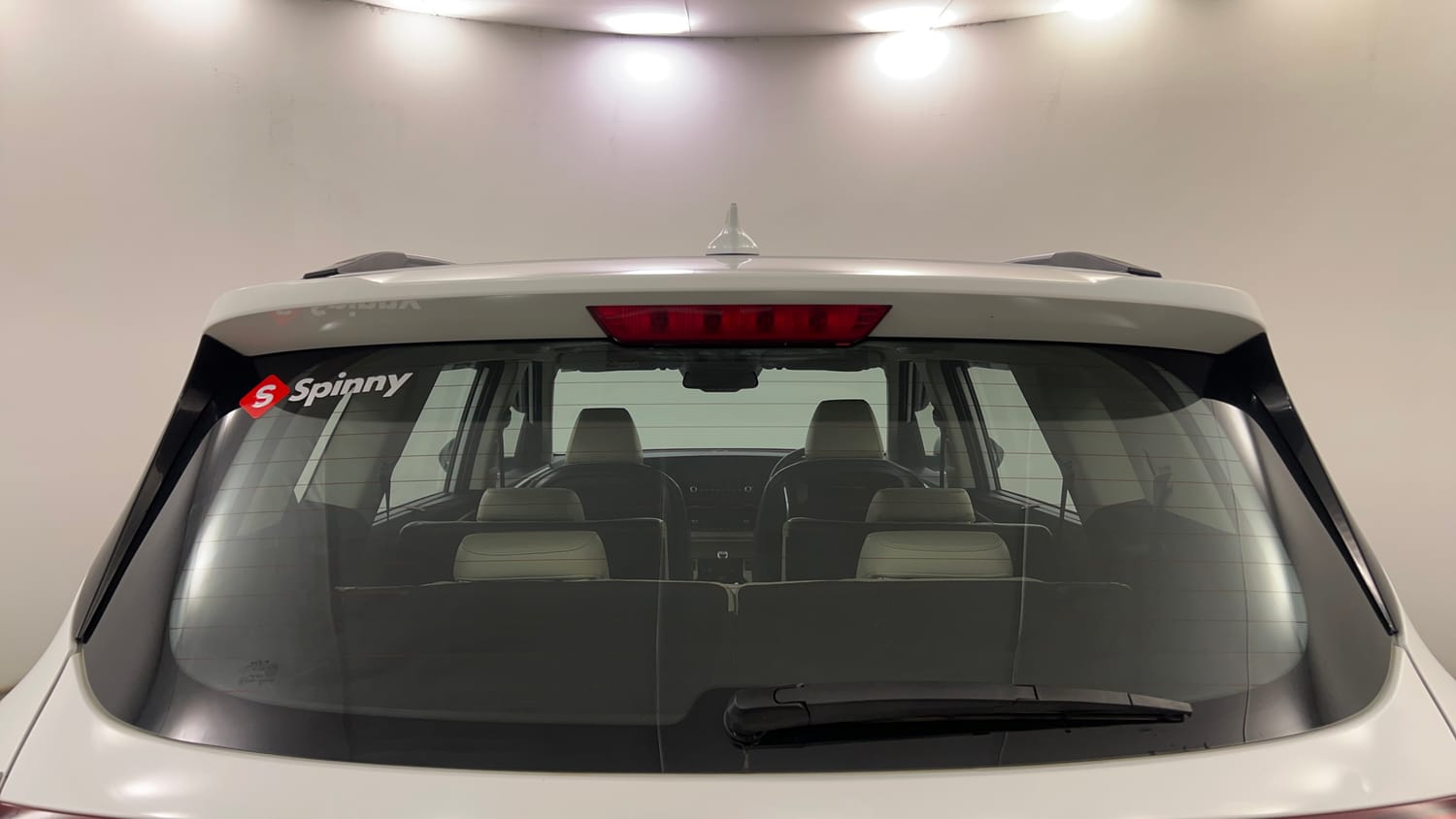 Used 2023 Kia Carens Luxury Plus 1.4 Petrol 7 STR Petrol Manual exterior BACK WINDSHIELD VIEW