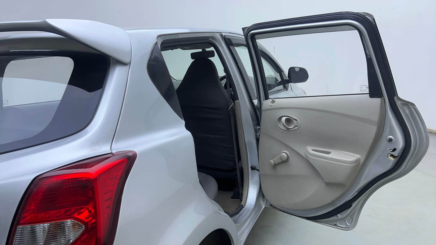Used 2014 Datsun GO T Petrol Manual interior RIGHT REAR DOOR OPEN VIEW