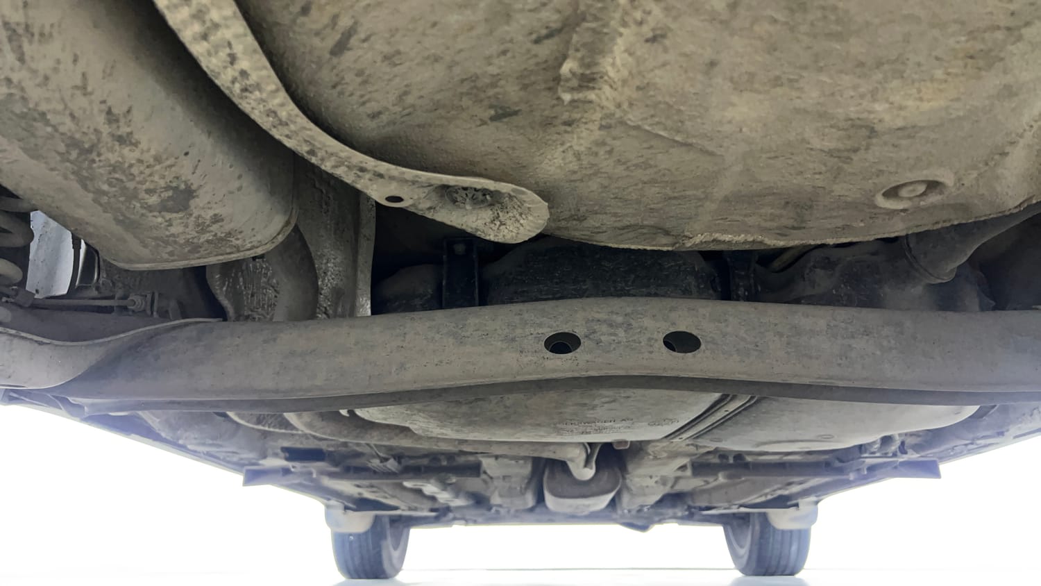 Used 2022 Volkswagen Taigun Topline 1.0 TSI AT Petrol Automatic extra REAR UNDERBODY VIEW (TAKEN FROM REAR)