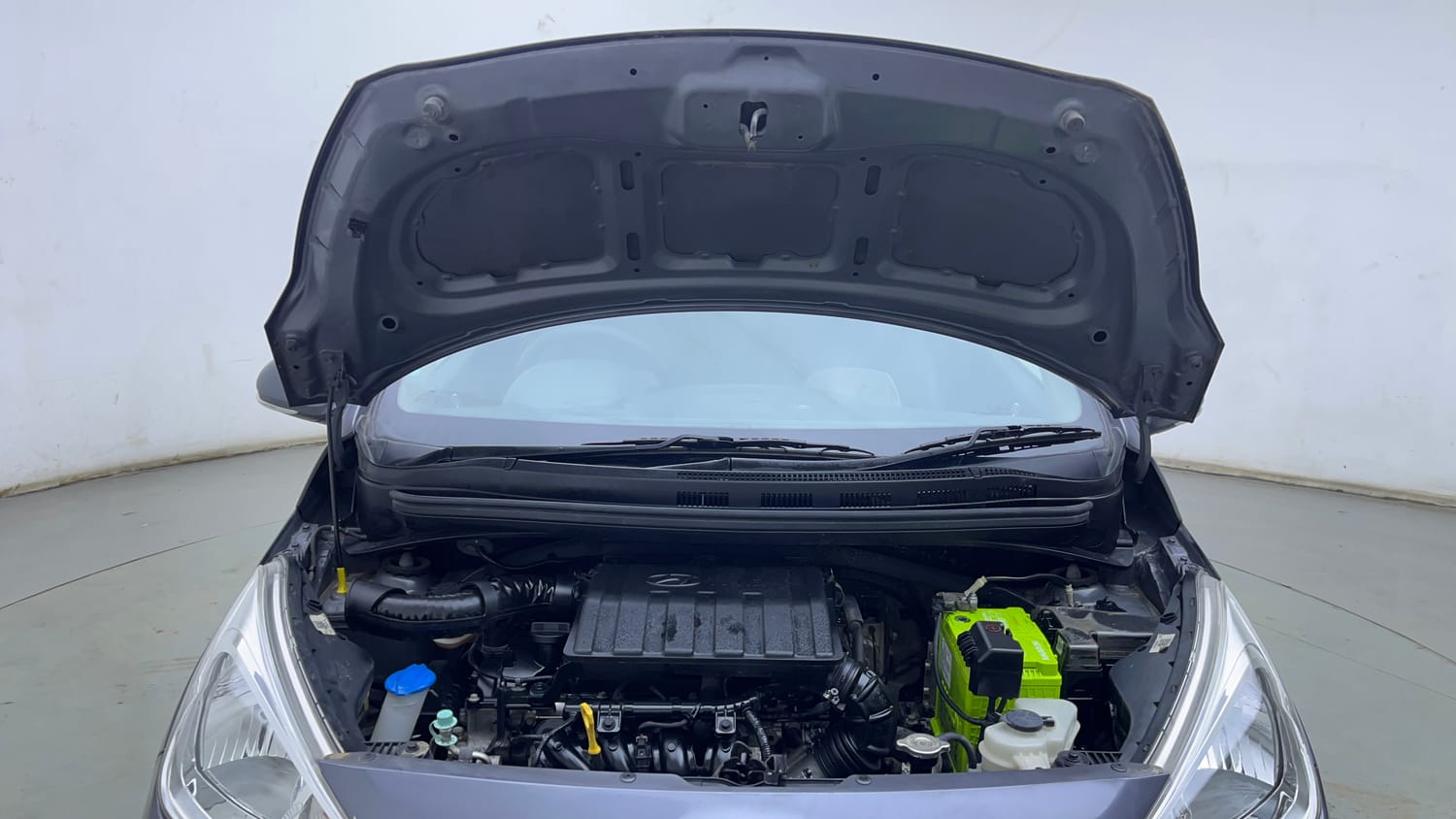 Used 2019 Hyundai Grand i10 Sportz 1.2 Kappa VTVT Petrol Manual engine ENGINE & BONNET OPEN FRONT VIEW