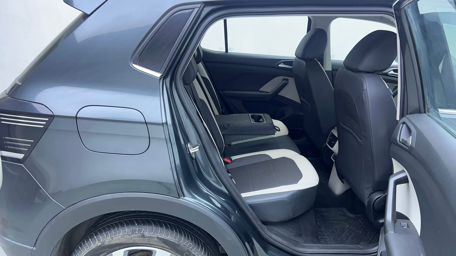 Used 2022 Volkswagen Taigun Topline 1.0 TSI AT Petrol Automatic interior RIGHT SIDE REAR DOOR CABIN VIEW