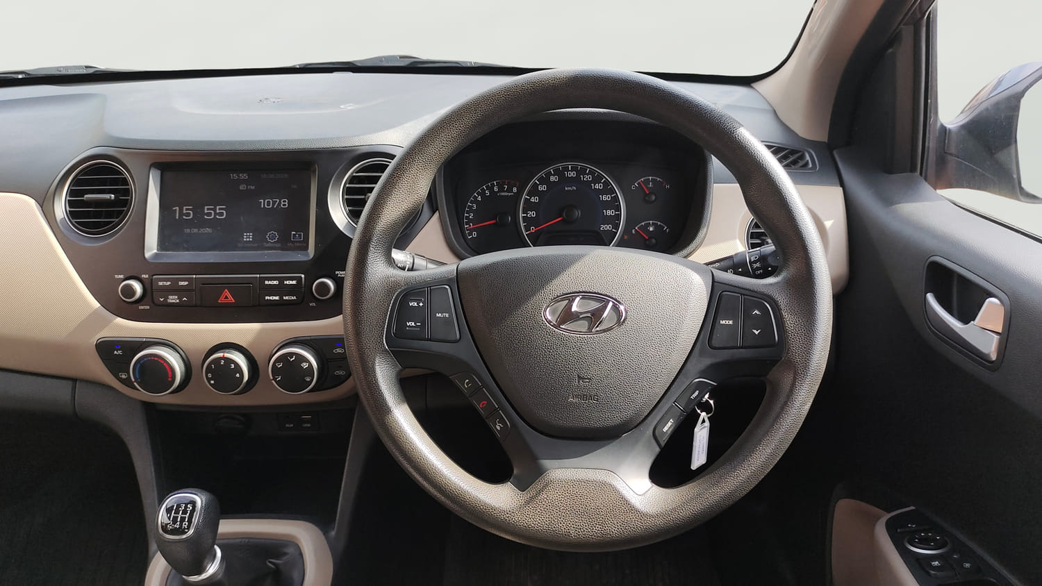 Used 2018 Hyundai Grand i10 Sportz 1.2 Kappa VTVT Petrol Manual interior STEERING VIEW