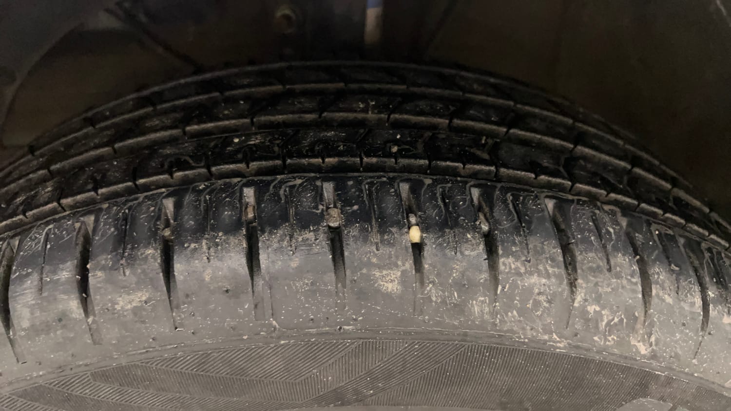 Used 2025 Maruti Suzuki Baleno Alpha AGS Petrol Automatic tyres LEFT FRONT TYRE TREAD VIEW
