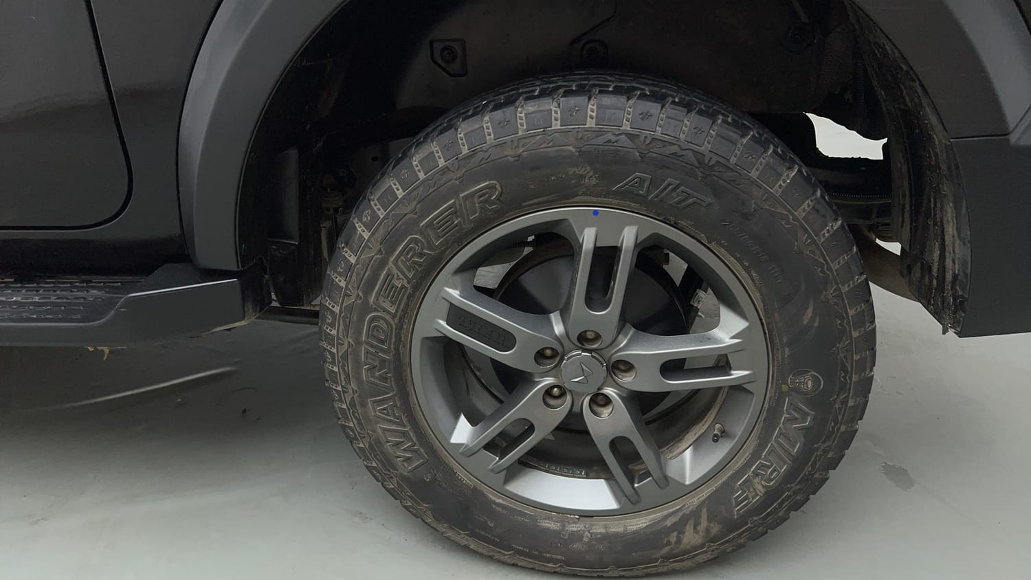 Used 2025 Mahindra Thar LX Hard Top Petrol MT 4WD Petrol Manual tyres LEFT REAR TYRE RIM VIEW