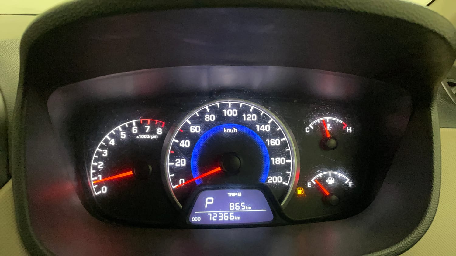 Used 2018 Hyundai Grand i10 Sportz AT 1.2 Kappa VTVT Petrol Automatic interior CLUSTERMETER VIEW