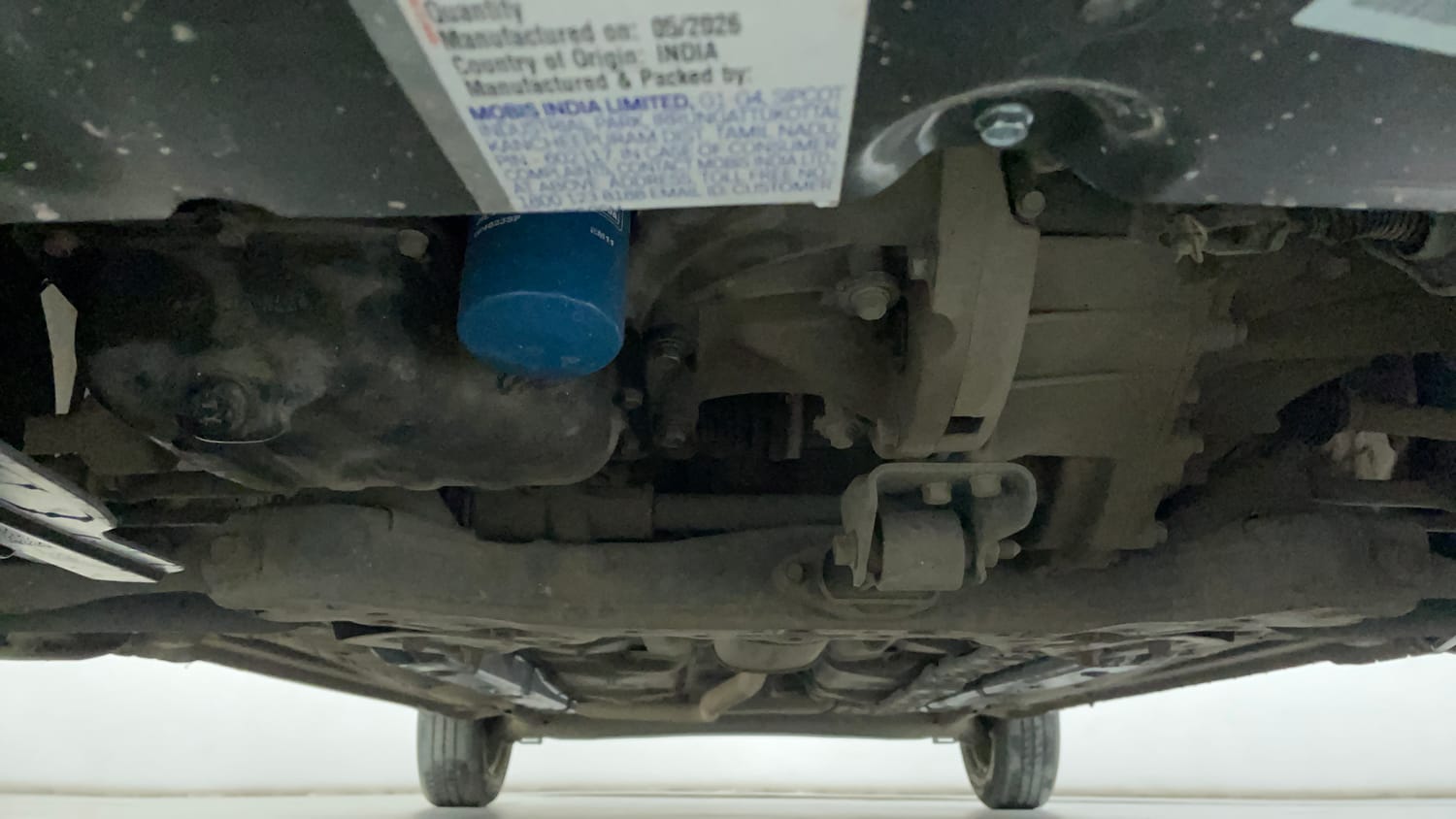 Used 2019 Hyundai Grand i10 Sportz 1.2 Kappa VTVT Petrol Manual extra FRONT LEFT UNDERBODY VIEW