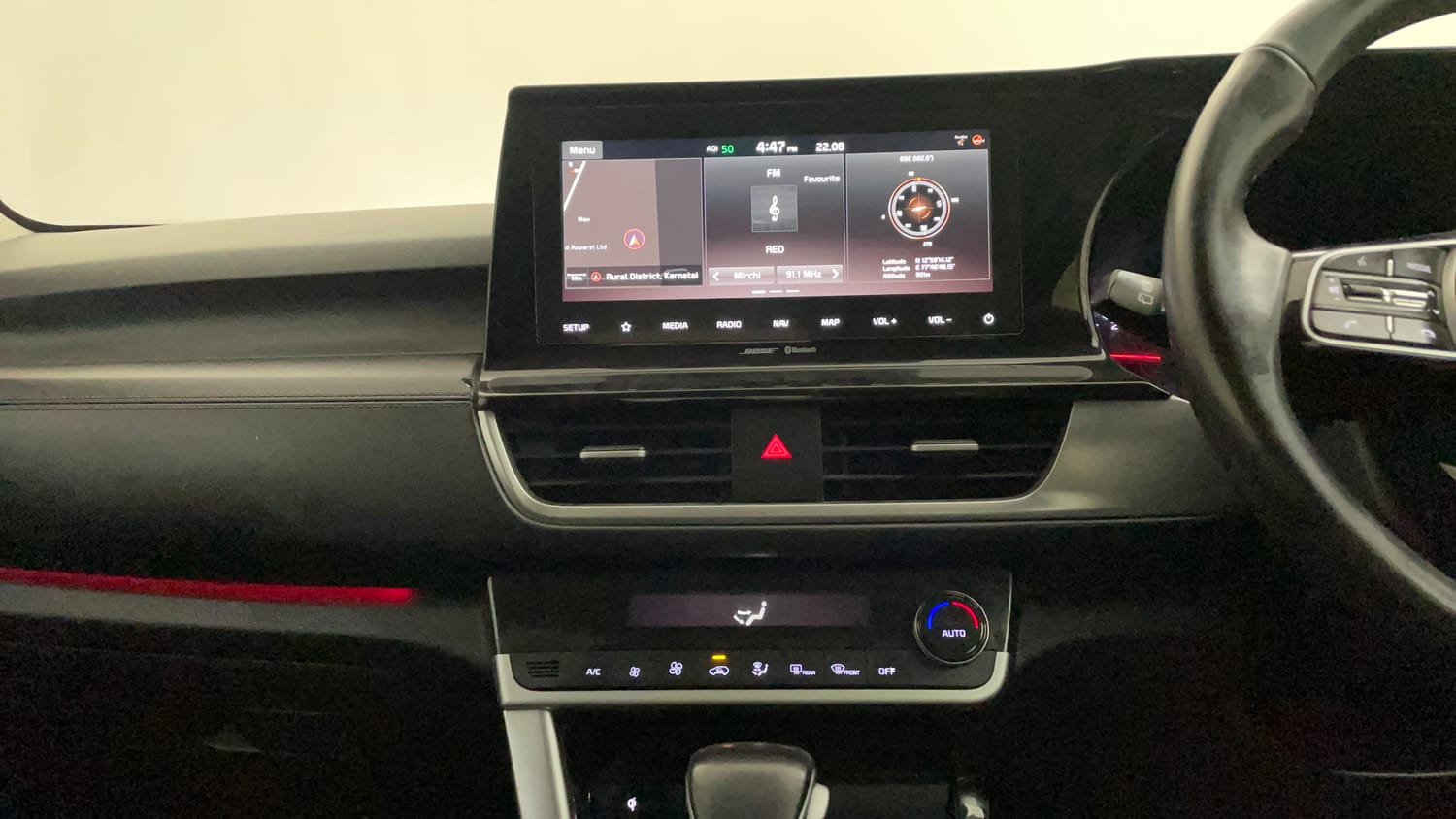 Used 2023 Kia Seltos GTX Plus 1.5 Diesel AT Diesel Automatic interior MUSIC SYSTEM & AC CONTROL VIEW