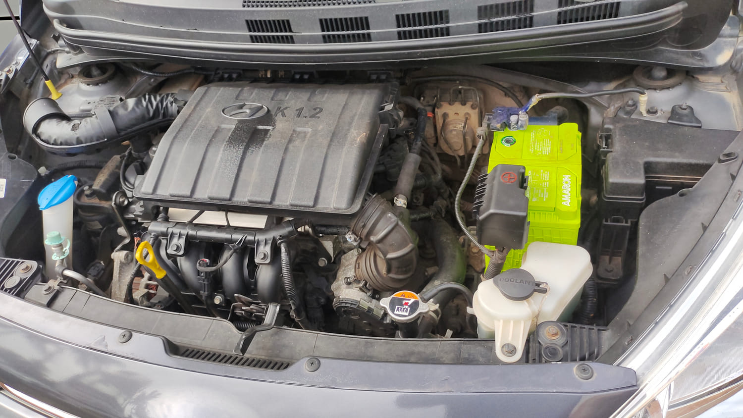 Used 2018 Hyundai Grand i10 Sportz 1.2 Kappa VTVT Petrol Manual engine ENGINE LEFT SIDE VIEW