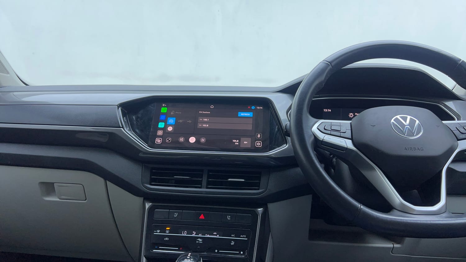 Used 2022 Volkswagen Taigun Topline 1.0 TSI AT Petrol Automatic interior MUSIC SYSTEM & AC CONTROL VIEW