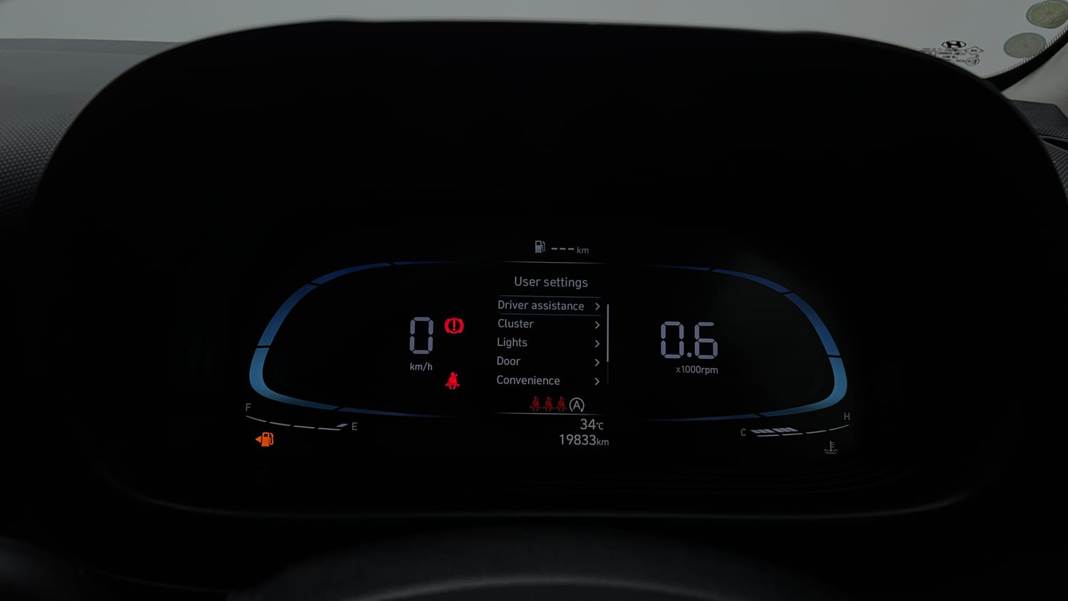 Used 2025 Hyundai Venue S Plus 1.2 Petrol MT Petrol Manual interior CLUSTERMETER VIEW