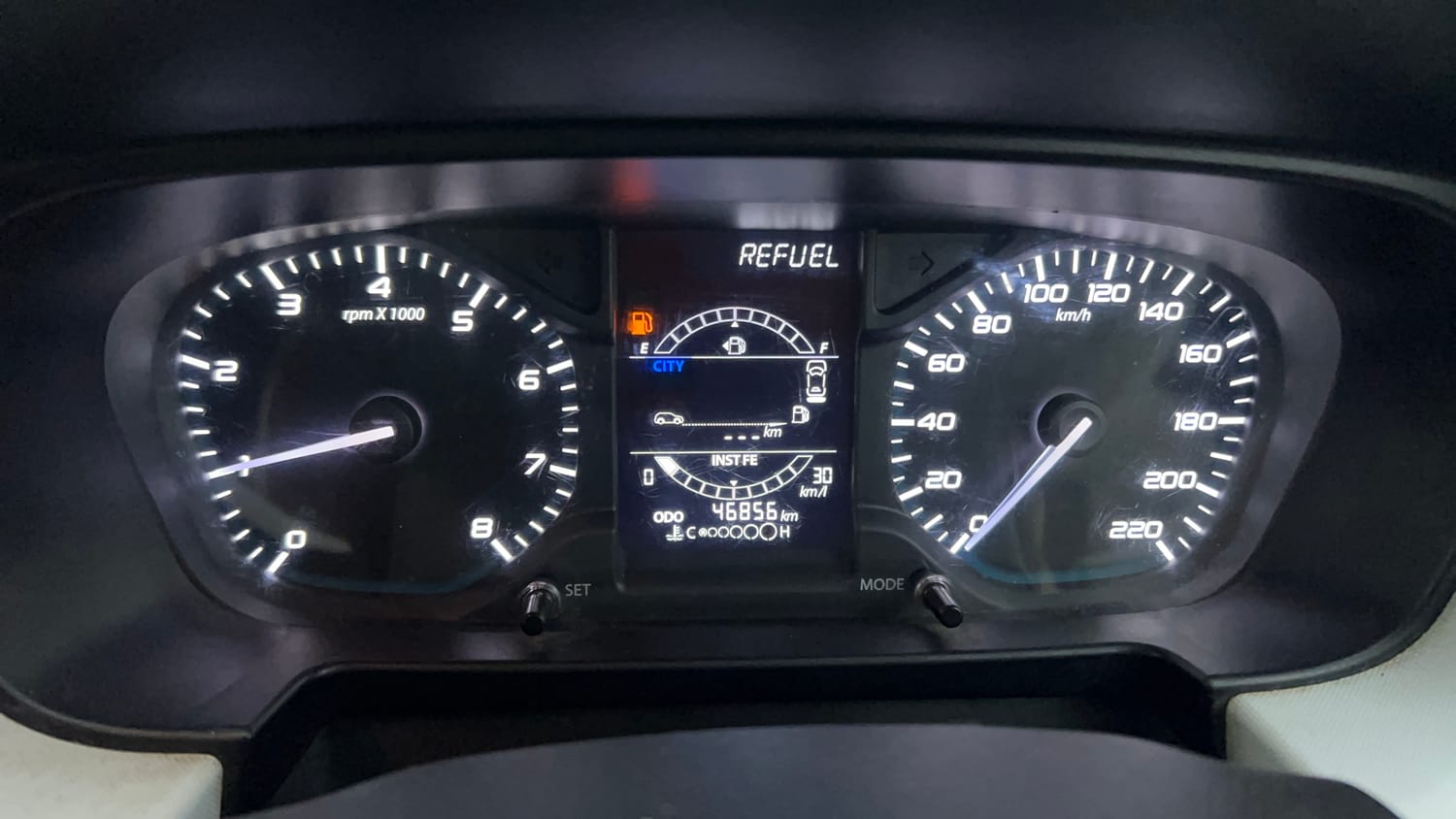 Used 2022 Tata Punch Pure Rhythm Pack MT Petrol Manual interior CLUSTERMETER VIEW