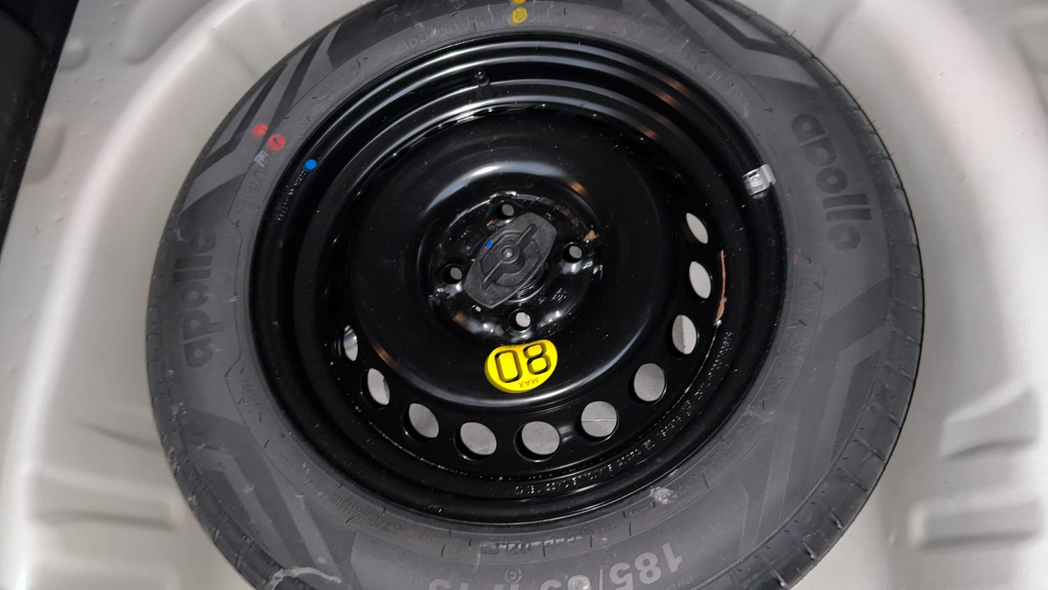 Used 2024 Toyota Glanza G Petrol Manual tyres SPARE TYRE VIEW