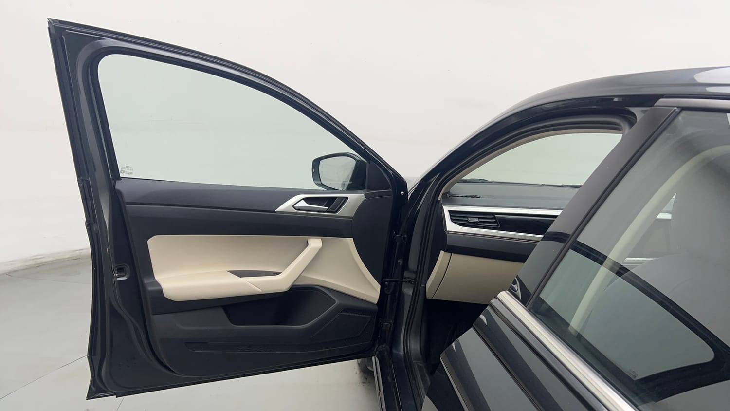 Used 2022 Volkswagen Virtus Topline 1.0 TSI AT Petrol Automatic interior LEFT FRONT DOOR OPEN VIEW