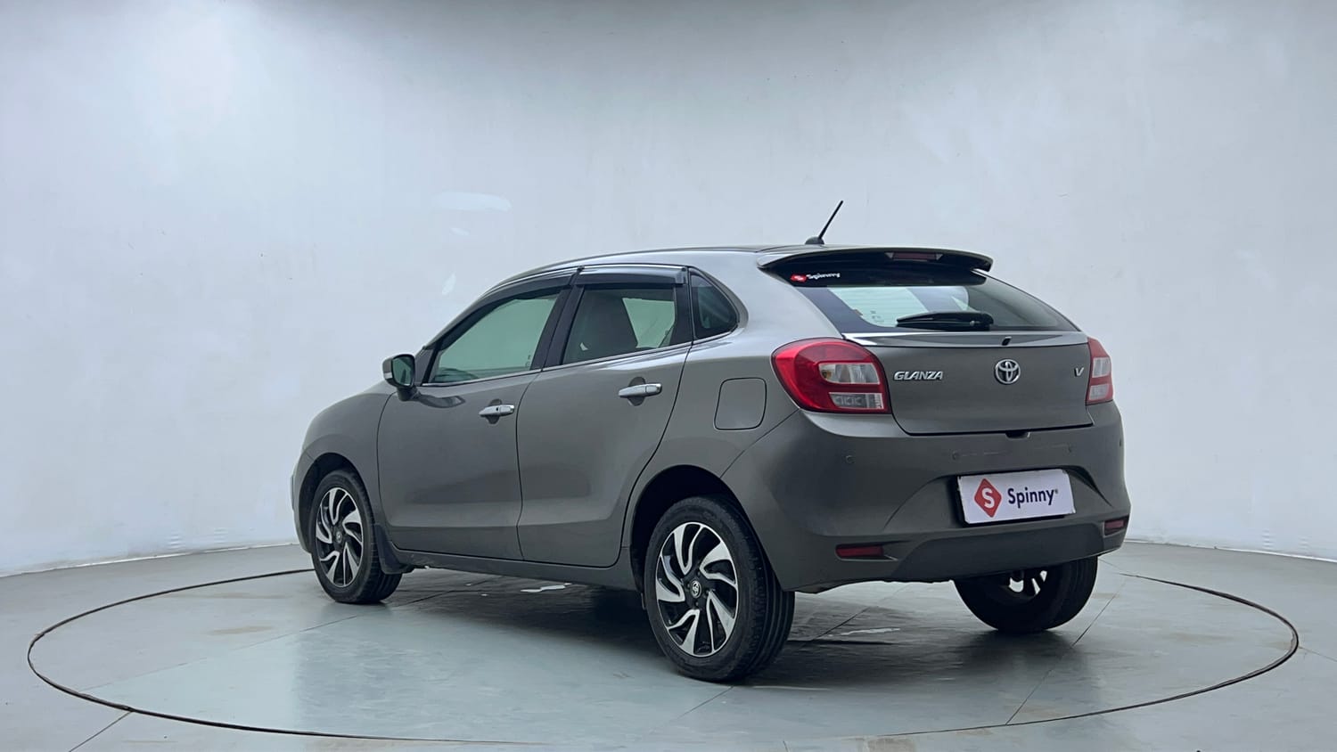 Used 2021 Toyota Glanza V CVT Petrol Automatic exterior LEFT REAR CORNER VIEW