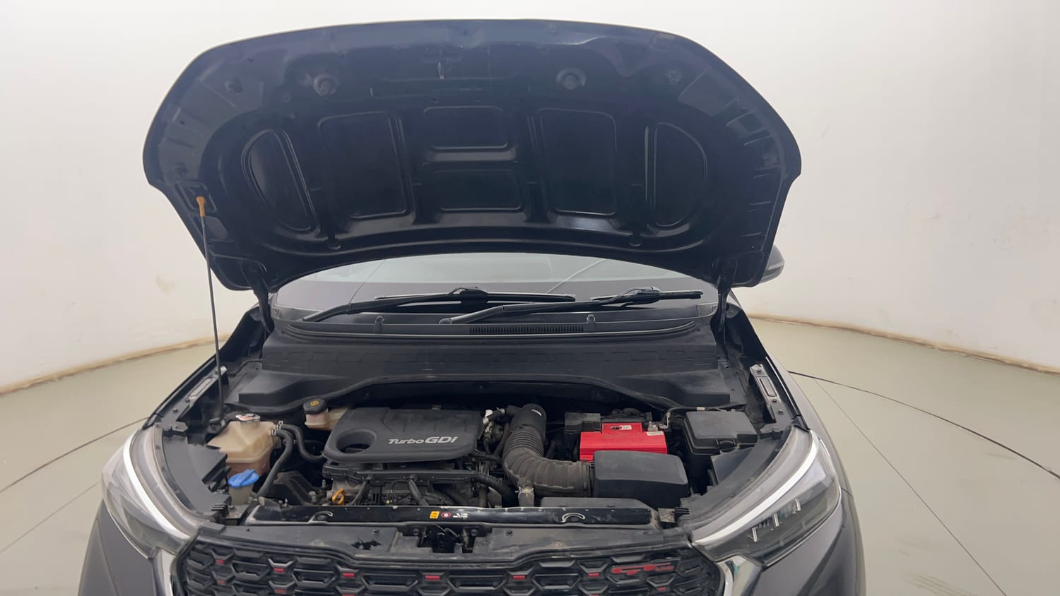 Used 2023 Kia Sonet GTX Plus 1.0 DCT Petrol Automatic engine ENGINE & BONNET OPEN FRONT VIEW