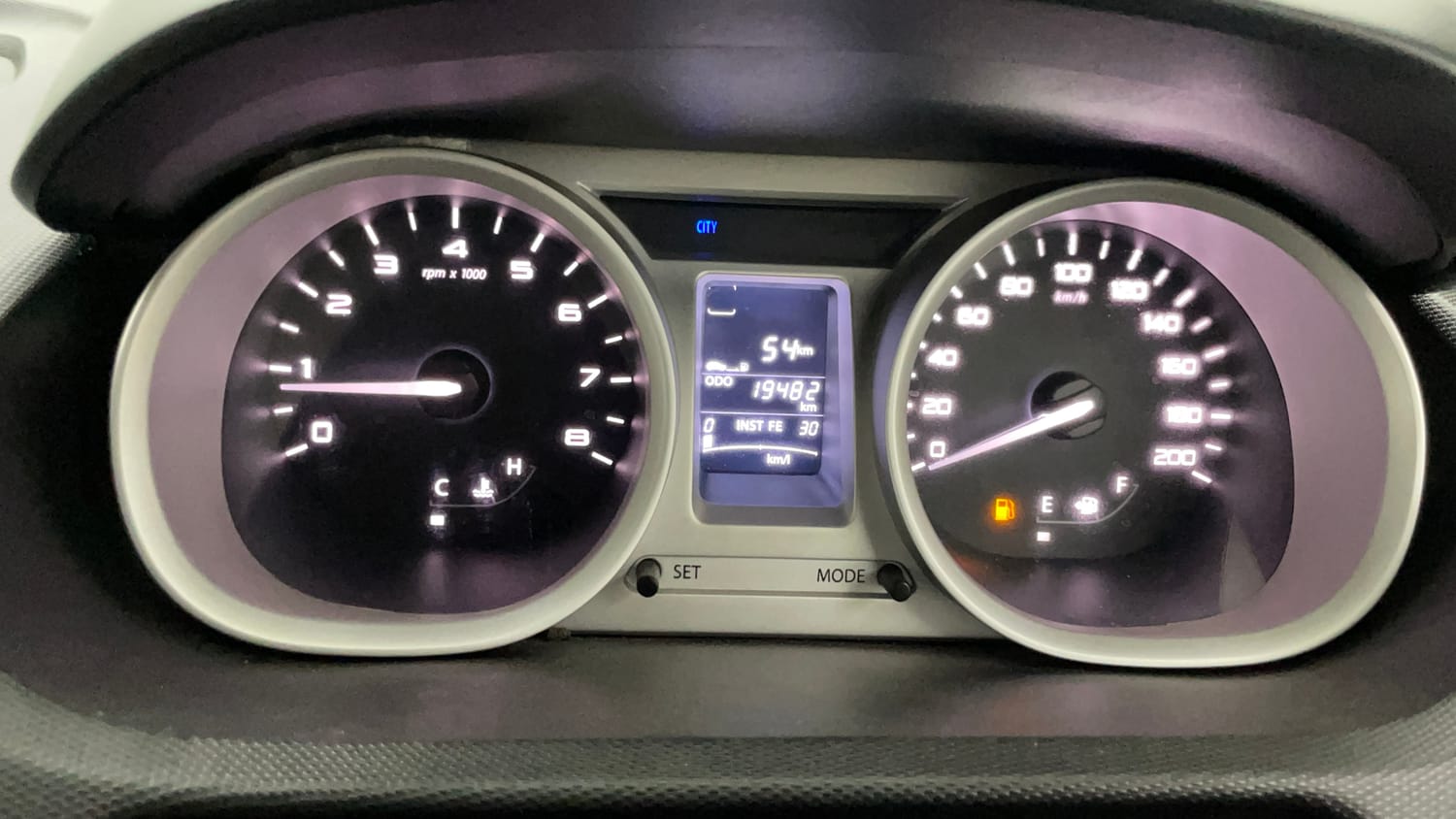 Used 2016 Tata Tiago Revotron XZ Petrol Manual interior CLUSTERMETER VIEW