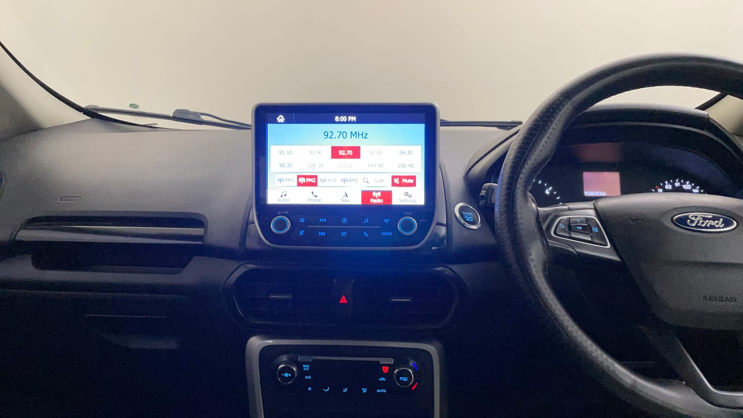 Used 2019 Ford EcoSport Titanium 1.5L TDCi Diesel Manual interior MUSIC SYSTEM & AC CONTROL VIEW