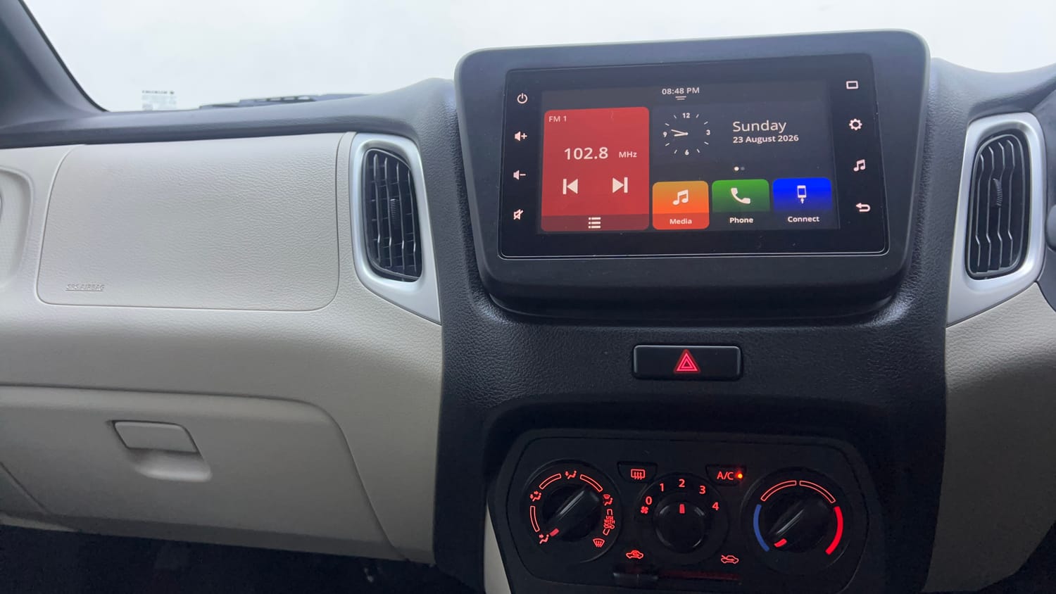 Used 2022 Maruti Suzuki Wagon R ZXI Plus 1.2 Petrol Manual interior MUSIC SYSTEM & AC CONTROL VIEW