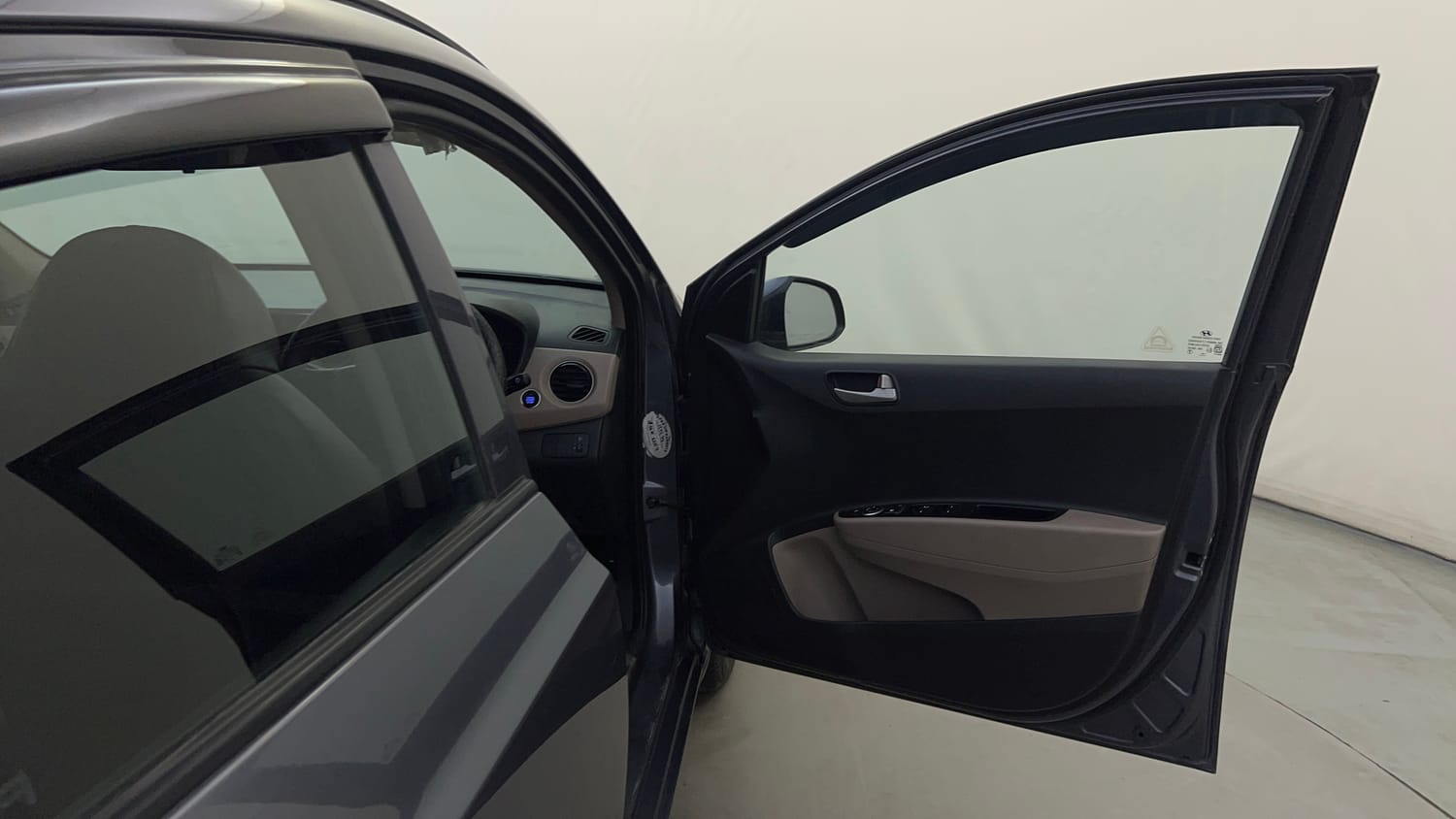 Used 2014 Hyundai Grand i10 Sportz 1.2 Kappa VTVT Petrol Manual interior RIGHT FRONT DOOR OPEN VIEW