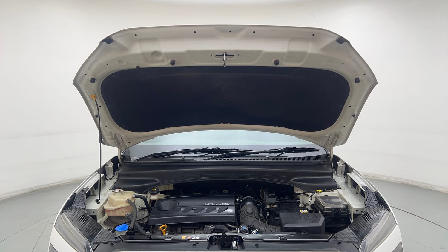 Used 2021 Hyundai Creta SX (O) 1.4 Turbo 7 DCT Petrol Automatic engine ENGINE & BONNET OPEN FRONT VIEW