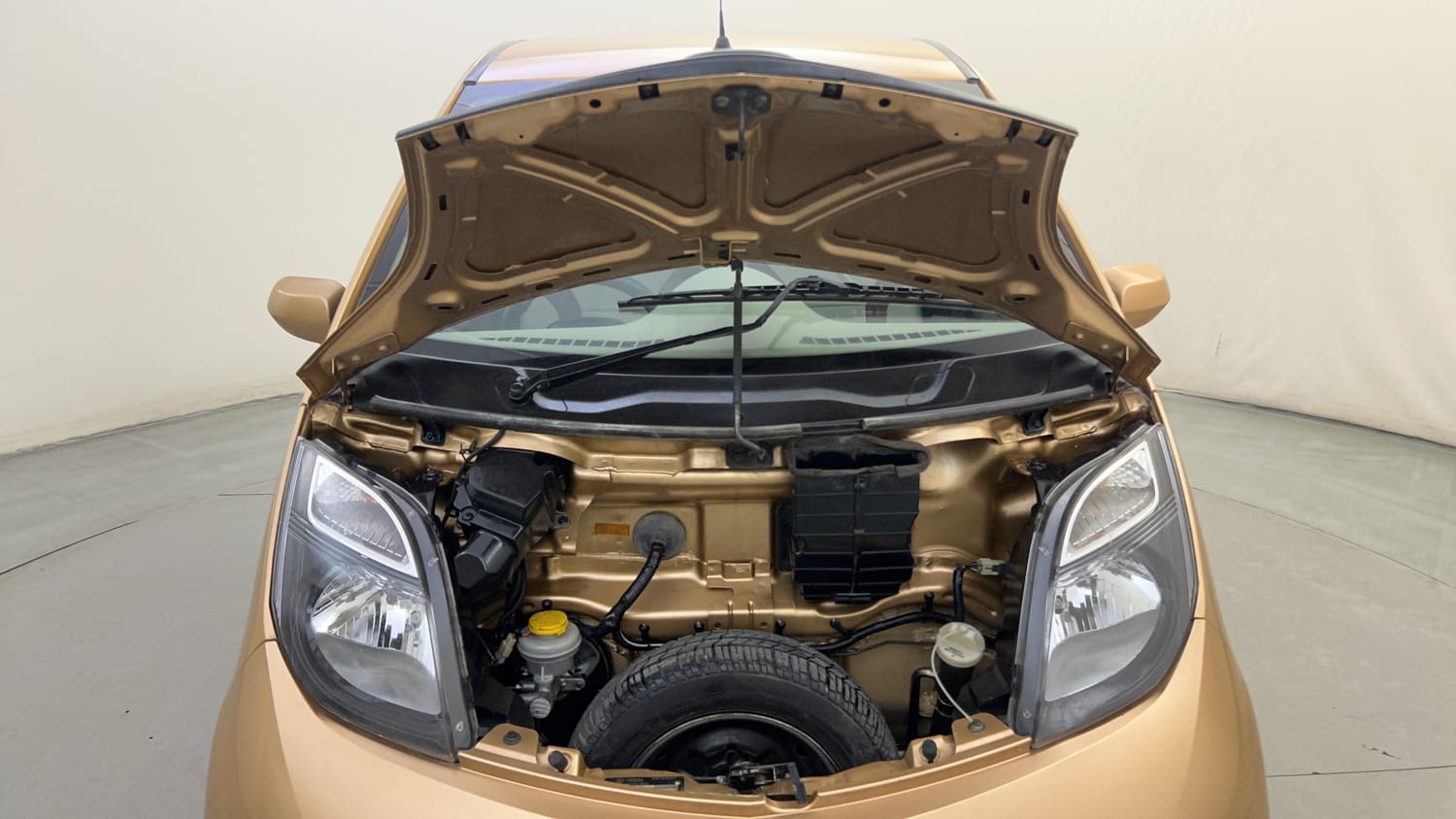 Used 2015 Tata Nano Twist XTA Petrol Automatic engine ENGINE & BONNET OPEN FRONT VIEW