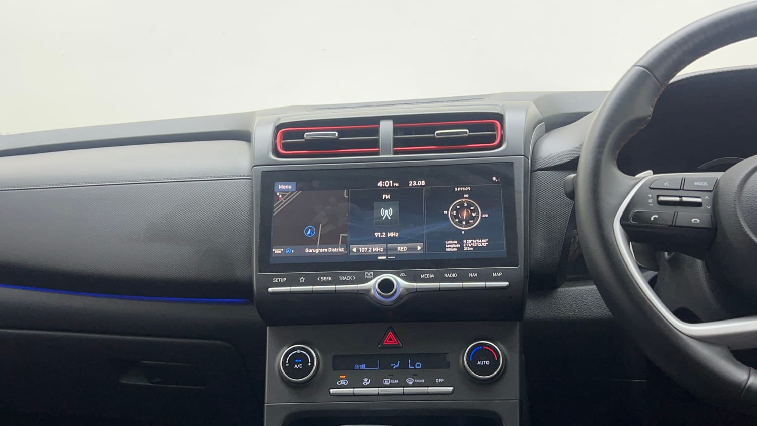 Used 2021 Hyundai Creta SX (O) 1.4 Turbo 7 DCT Petrol Automatic interior MUSIC SYSTEM & AC CONTROL VIEW