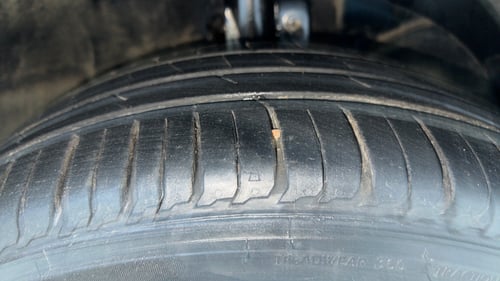 Used 2017 Maruti Suzuki Baleno Delta 1.2 Petrol Manual tyres RIGHT FRONT TYRE TREAD VIEW