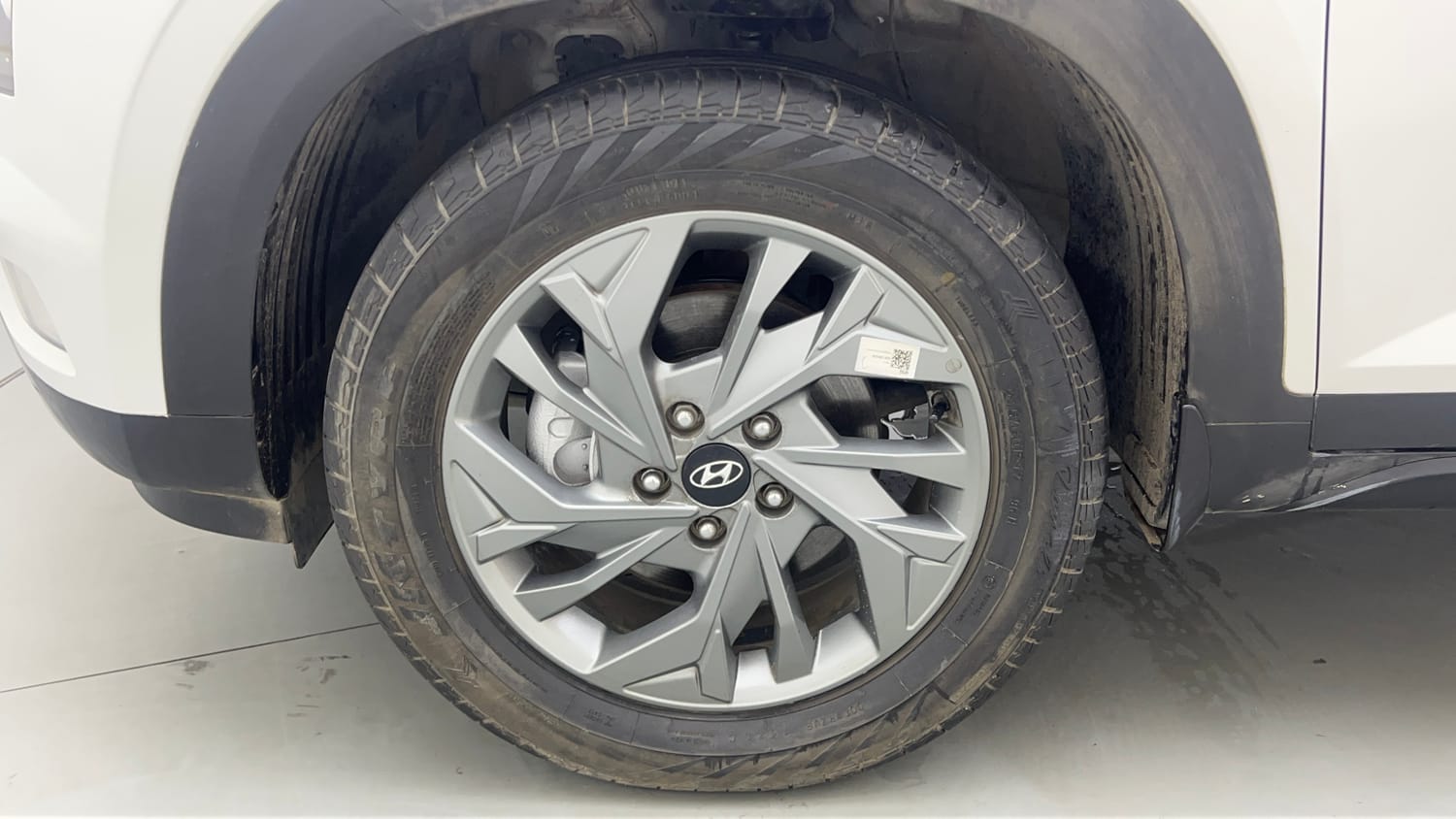 Used 2021 Hyundai Creta SX (O) 1.4 Turbo 7 DCT Petrol Automatic tyres LEFT FRONT TYRE RIM VIEW