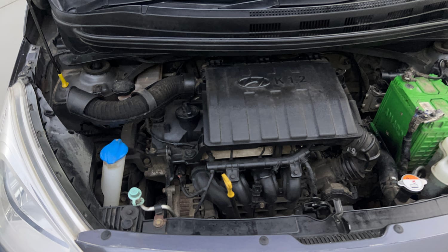 Used 2014 Hyundai Grand i10 Sportz 1.2 Kappa VTVT Petrol Manual engine ENGINE RIGHT SIDE VIEW