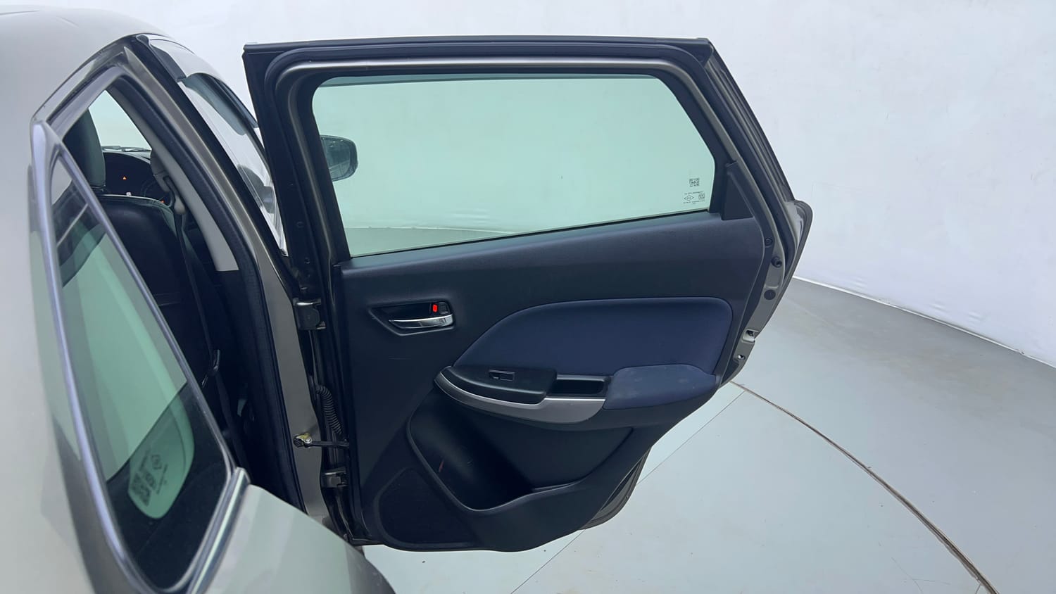 Used 2021 Toyota Glanza V CVT Petrol Automatic interior RIGHT REAR DOOR OPEN VIEW