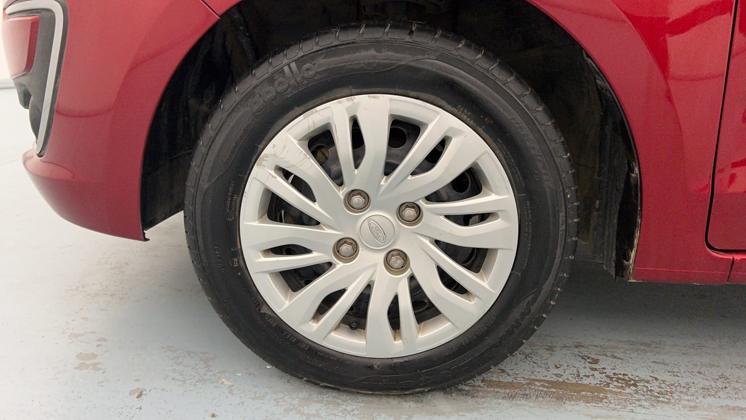 Used 2019 Ford Figo Aspire Trend Plus 1.2 Ti-VCT Petrol Manual tyres LEFT FRONT TYRE RIM VIEW