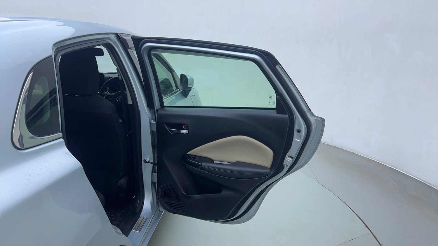 Used 2024 Toyota Glanza V Petrol Manual interior RIGHT REAR DOOR OPEN VIEW