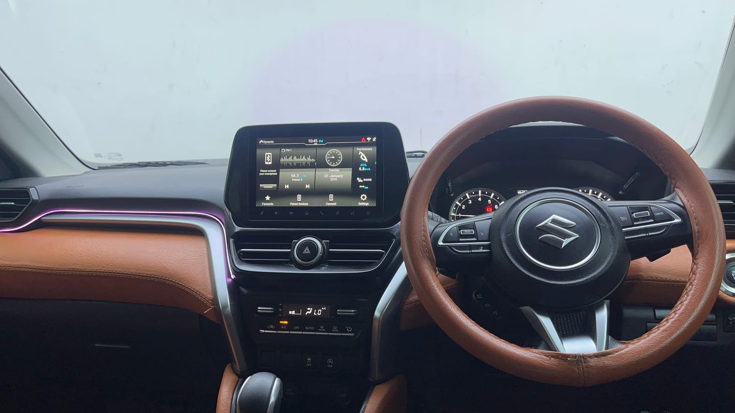 Used 2023 Maruti Suzuki Grand Vitara Zeta Smart Hybrid AT Petrol Automatic interior DASHBOARD VIEW