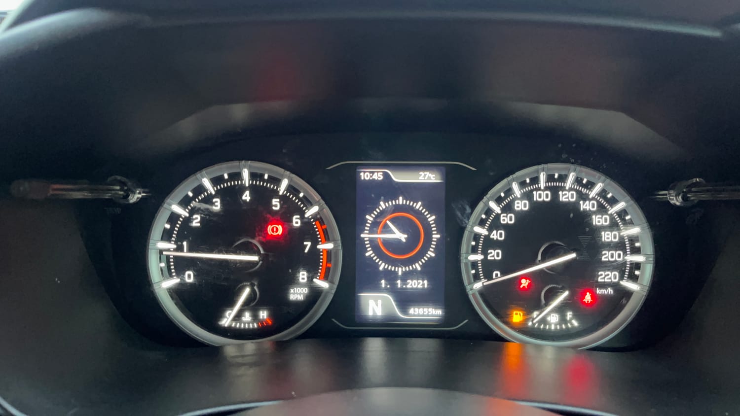 Used 2023 Maruti Suzuki Grand Vitara Zeta Smart Hybrid AT Petrol Automatic interior CLUSTERMETER VIEW