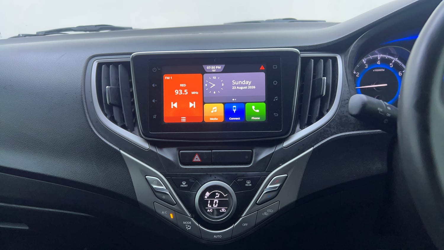 Used 2021 Toyota Glanza V CVT Petrol Automatic interior MUSIC SYSTEM & AC CONTROL VIEW