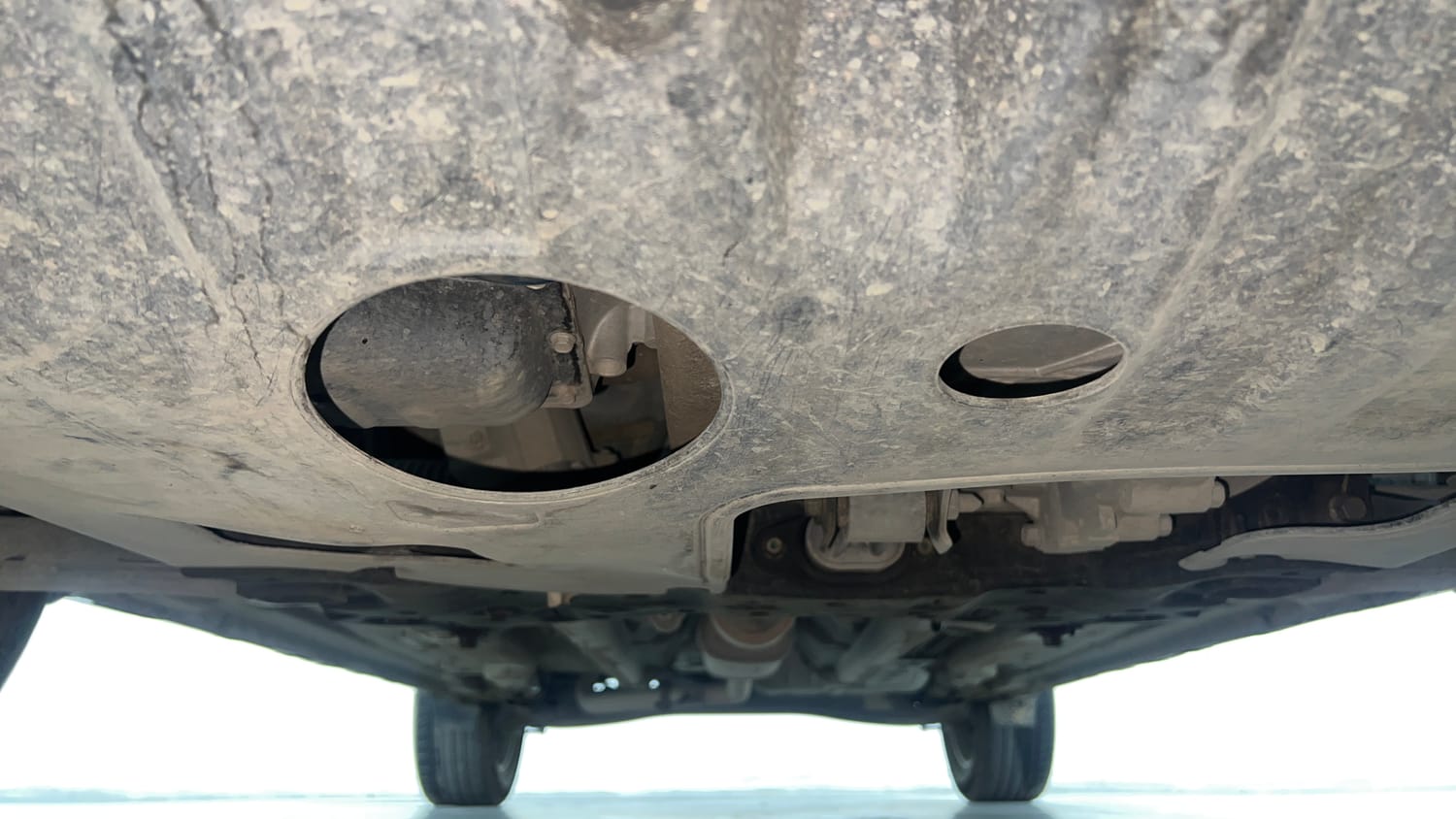 Used 2021 Hyundai Creta SX (O) 1.4 Turbo 7 DCT Petrol Automatic extra FRONT LEFT UNDERBODY VIEW