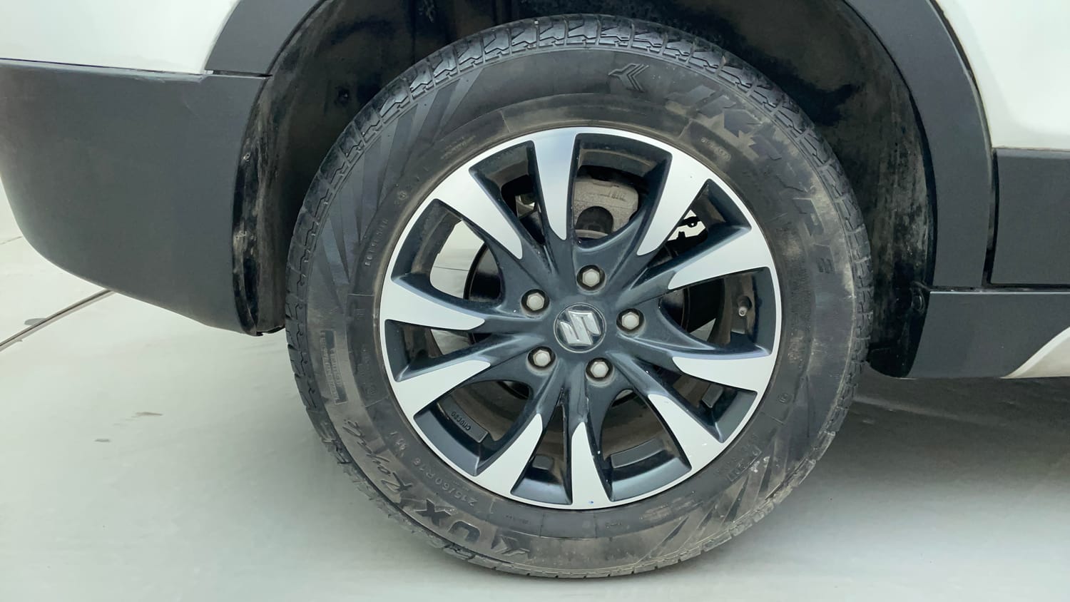 Used 2021 Maruti Suzuki S-Cross Zeta AT Petrol Automatic tyres RIGHT REAR TYRE RIM VIEW
