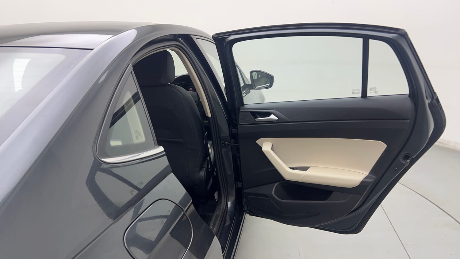 Used 2022 Volkswagen Virtus Topline 1.0 TSI AT Petrol Automatic interior RIGHT REAR DOOR OPEN VIEW