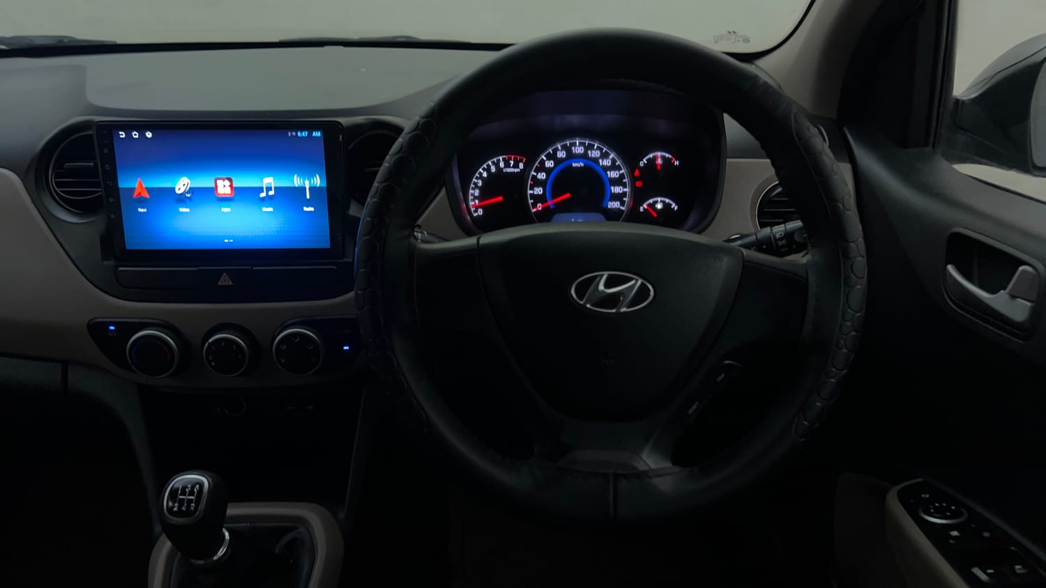 Used 2014 Hyundai Grand i10 Sportz 1.2 Kappa VTVT Petrol Manual interior STEERING VIEW