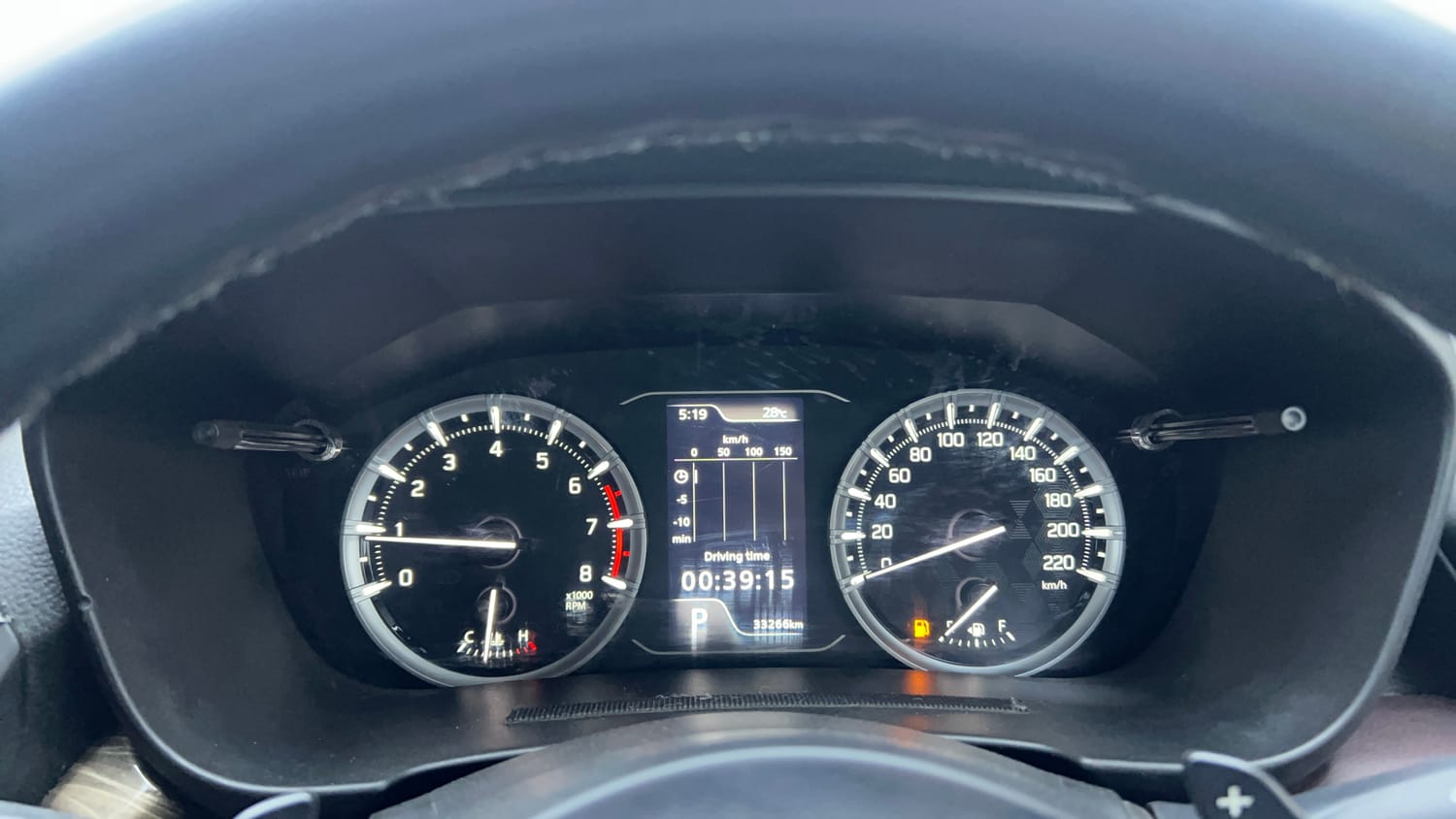 Used 2023 Maruti Suzuki Grand Vitara Delta Smart Hybrid AT Petrol Automatic interior CLUSTERMETER VIEW